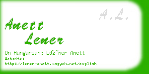 anett lener business card